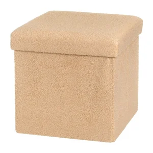Taburet z bouclé textilie Folding