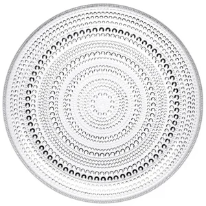 Talíř Kastehelmi 24,8 cm - Finské sklo s kapkovým designem