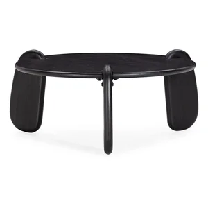 Tamira – MOME Černý kulatý konferenční stolek Ø80 cm