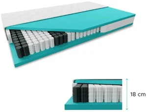 Taštičková matrace SOMNIA 90x200 cm, 18 cm, střední tvrdost s chráničem