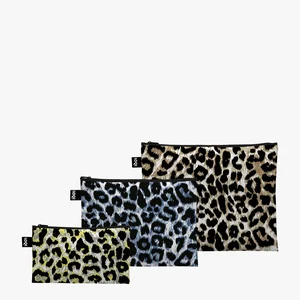 Taštičky na zip LOQI Leopard – sada 3 kusů (Dusk, Twilight, Sunrise)