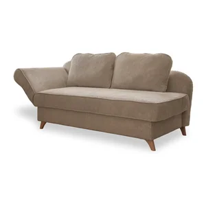 Taupe manšestrová lenoška Chic Charlotte, levý roh – Miuform