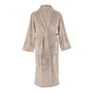 Taupe mikroplyšový župan Pippa L/XL – Tiseco Home Studio