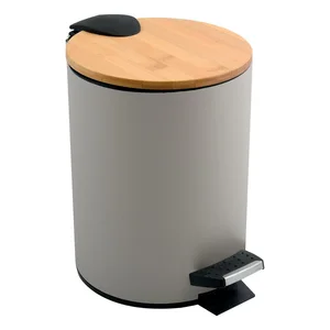 Taupe ocelový pedálový koš 5 l Adonis – Spirella