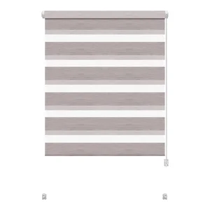 Taupe roleta den a noc Zebra Silvalin 72,5x150 cm – Gardinia