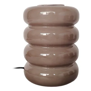 Taupe skleněná LED stolní lampa Aro – Leitmotiv