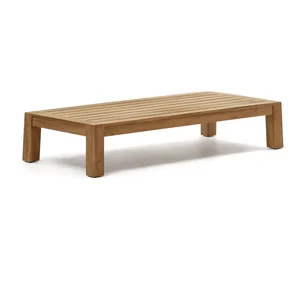 Teakový konferenční stolek Forcanera, 76x153 cm, přírodní odstín – Kave Home