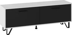 Televizní stolek 140 cm bílá/černý lesk