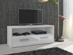 Televizní stolek Clifton, bílý lesk