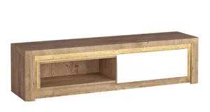 Televizní stolek FILIKA 2 s LED osvětlením – dub ribbeck/bílý lesk