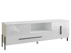 Televizní stolek KDAKAS Typ 50 – bílá / bílý lesk