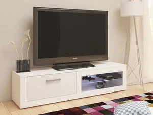 Televizní stolek MOLTENO NEW – bílý lesk