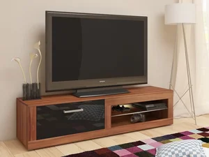 Televizní stolek Molteno New švestka Wallis/černý lesk