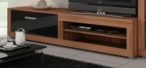 Televizní stolek MOLTENO švestka wallis/černý lesk