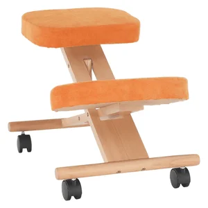 Tempo Kondela FLONET Ergonomická klekačka oranžová/buk