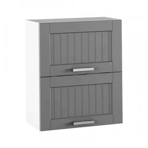 Tempo Kondela JULIA TYP 7 – horní skříňka tmavě šedá/bílá