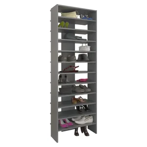 Tempo Kondela OSKI – vysoký regál a botník, grafit