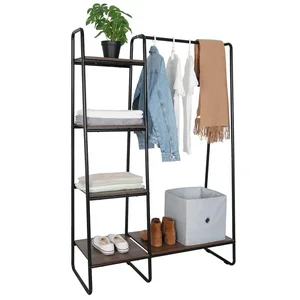 Tempo Kondela ROBYN – šatníkový organizér černá/ořech