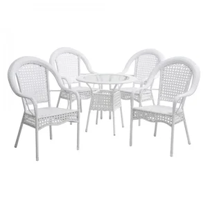 Tempo Kondela Zahradní set 1+4 KOVEN – bílá