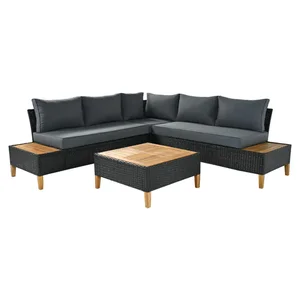 Tempo Kondela Zahradní set MALKOM z technického ratanu a akácie