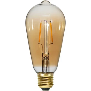 Teplá LED filamentová žárovka E27, 1 W Amber – Star Trading