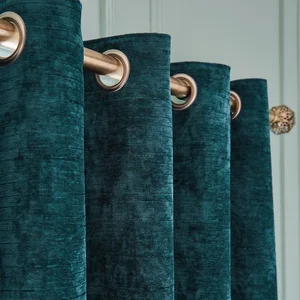 Termo závěsy 2 ks Selene Luxury Chenille Hyperion 168×229 cm, zelenomodré