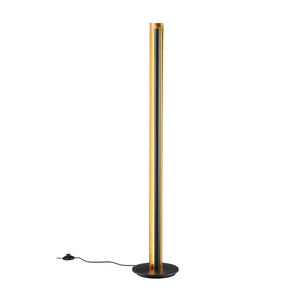 Texel černá stojací LED lampa se stmívačem (142,5 cm) – Trio