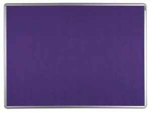 Textilní nástěnka ekoTAB 900x600 mm s hliníkovým rámem, fialová
