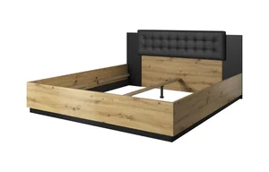 Thane postel 160x200 cm dub artisan/černý supermat