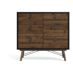 Tmavě hnědá komoda Tvilum Ry 102x95 cm