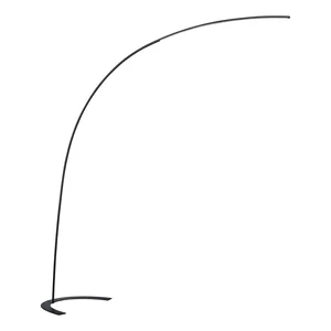 Tmavě hnědá stmívatelná stojací lampa Shanghai Trio, 210 cm