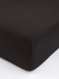 Tmavě hnědé jersey prostěradlo s elastanem 90x200 cm