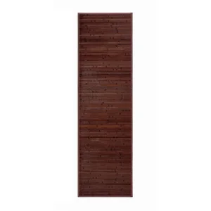 Tmavě hnědý bambusový koberec 60x200 cm