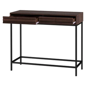Tmavě hnědý konzolový stolek Celine 35x90 cm