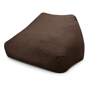 Tmavě hnědý manšestrový sedací vak Sofa Snug