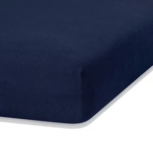 Tmavě modré napínací froté prostěradlo 140x200 cm Ruby