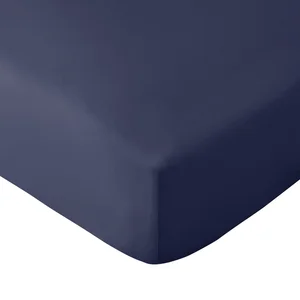 Tmavě modré napínací prostěradlo 90×190 cm So Soft Easy Iron od Catherine Lansfield