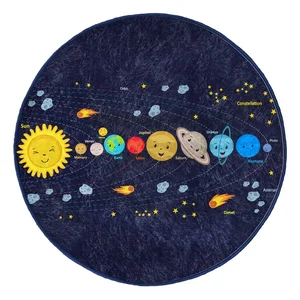 Tmavě modrý dětský koberec 120 cm Comfort