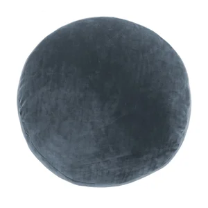 Tmavě modrý polštář Marshmallow – mikrovlákno, Ø40 cm