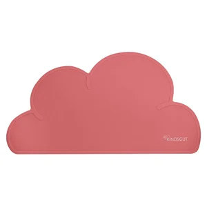 Tmavě růžové silikonové prostírání Kindsgut Cloud 49 × 27 cm
