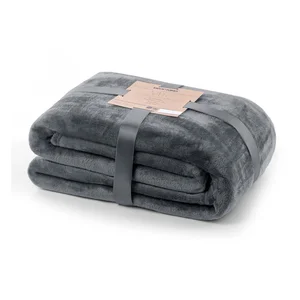 Tmavě šedá deka z mikrovlákna DecoKing Mic, 200 × 220 cm