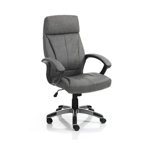 Tmavě šedá kancelářská židle Rye z imitace kůže