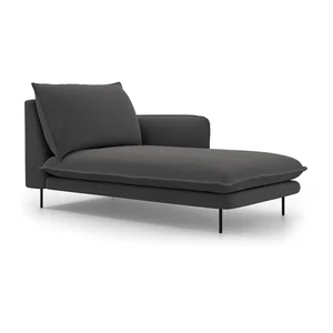 Tmavě šedá lenoška Cosmopolitan Design Vienna – pravý roh