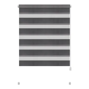 Tmavě šedá roleta den a noc Zebra Gardinia 57×150 cm
