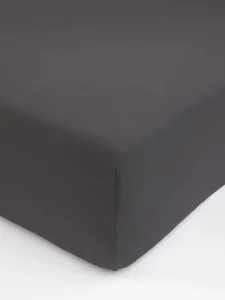 Tmavě šedé jersey prostěradlo s elastanem 140×200 cm