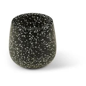 Tmavě šedý květináč Terrazzo Ø15 cm