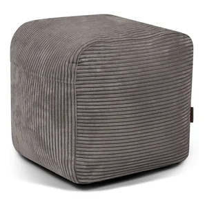 Tmavě šedý manšestrový sedací vak Plus 50 Lounge