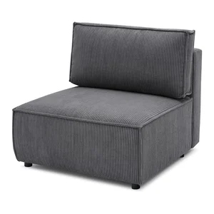 Tmavě šedý manšestrový středový modul Nihad