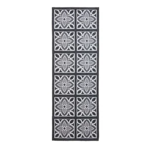 Tmavě šedý pratelný běhoun Victoria Grey 76x230 cm