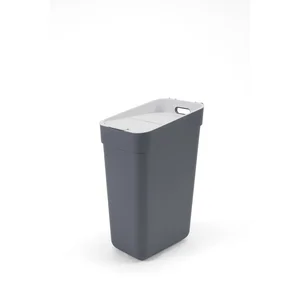 Tmavě šedý recyklovaný plastový odpadkový koš 30 l